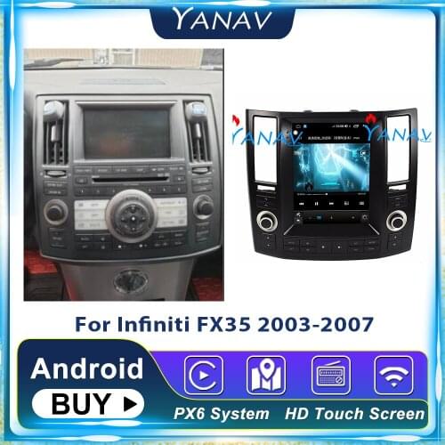 Car Radio 2 Din GPS Navigation Multimedia Player Audio For Infiniti FX35 2003-2007 PX6 IPS HD Touch DVD For Infiniti Head Unit