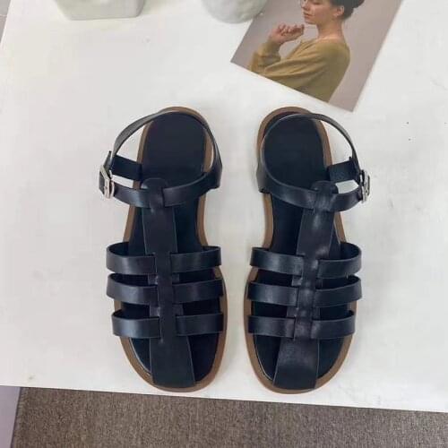 Bailamos 2021 Summer New Women Sandals Comfort Shoes Retro Gladiator Womens Sandal Female Breathable Closed Toe Sandals Ladies