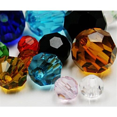 20pcs 8mm Bicone Austria Glass Crystal Faceted Rondelle Loose Spacer Beads For Jewelry Making DIY Necklace Bracelet Handmade