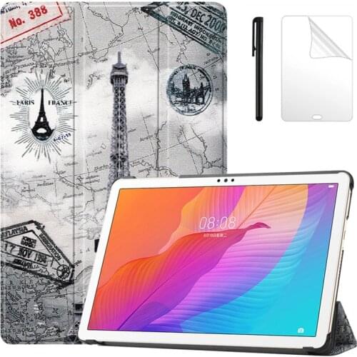 PU Leather For Huawei MatePad T 10s T10s T 10 s Case Magnetic Cover For Huawei Mate Pad T10s 10.1 inch Funda Tablet Case + Film