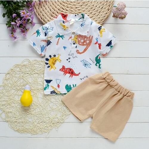 New Summer Baby Clothes Suit Children Fashion Boys Girls Cartoon T-Shirt Shorts 2Pcs/set Toddler Casual Clothing Kids Tracksuits