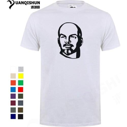 Ussr Lenin T Shirt Men 2019 Summer Short Sleeve Cotton O-neck T-Shirt Russian CCCP USSR Soviet Tops Clothing 3XL Free Shipping