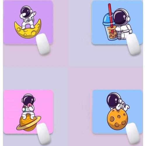 Cartoon Astronaut Keyboards Mat Rubber Mousepad Mat Edge Native Rubber Special Game Mouse Pad Polyethylene Table Mat Non Slip