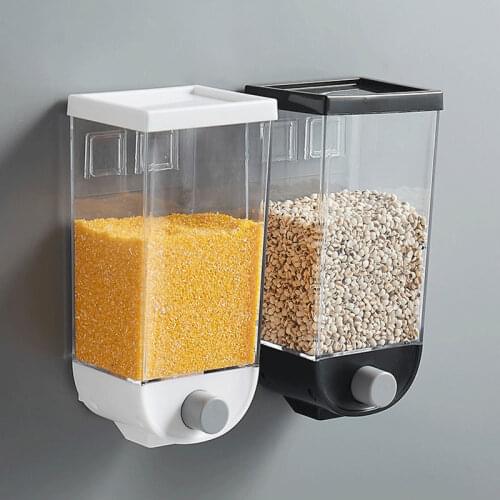 Cereal Dispenser Container Wall Mounted Cereal Dispenser Tank 1500ML Grain Dry Food Container Kitchen Storage Box SNO88