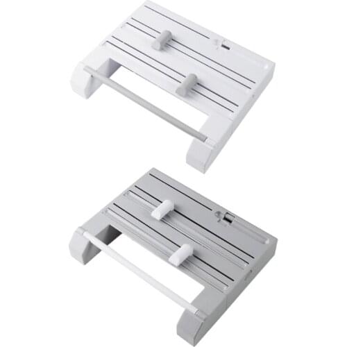 6 in 1 Kitchen Storage Rack Multifunctional Paper Towel Holder Plastic Cling Film Cutter Wrap Foil Dispenser Kitchen Supplies