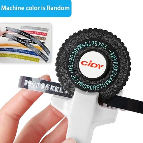 CIDY brand manual embossed lettering typewriter for MoTex E101 mini DIY manual ribbon printer for 3D dymo