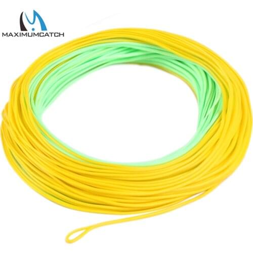 Maximumcatch 90FT 4wt-8wt Double Color Fly Fishing Line Weight Forward Floating with Two Welded Loops for Fast Action Fly Line