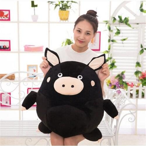 Fancytrader Cute Anime Pig Plush Toys Stuffed Animals Piggy Doll Black Brown 60cm 24inch