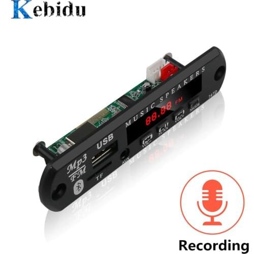 KEBIDU Decoding Board Module Bluetooth MP3 LED 12V DIY USB TF FM Radio Module Wireless Bluetooth Decoder Record MP3 Player