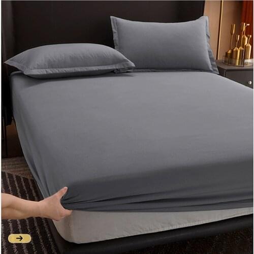 Soft Fitted Sheet With Elastic Band Solid Bed Sheet Cover-Wrinkle,Fade,Stain and Abrasion Resistant