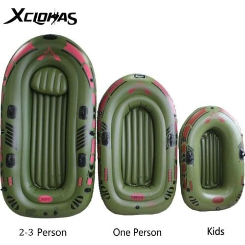 XC LOHAS Rubber Inflatable Boat With Paddles Pump High Strength PVC Patching Kit Kids Adult Fishing Drifting Water Skiing Boat