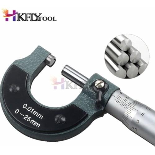 Outside Micrometer 0-25mm/0.01mm Gauge Vernier Caliper Gauge Meter Micrometer Carbon Steel Measure Tools