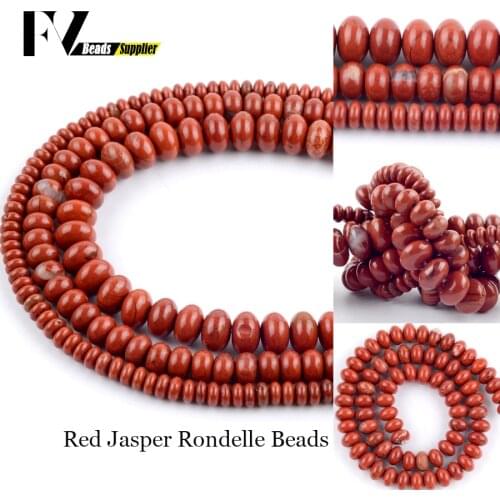 Natural Stone Red Jaspers Rondelle Beads Spacer Round Beads For Jewelry Making DIY Bracelets Necklace Needlework 4 6 8mm 15"