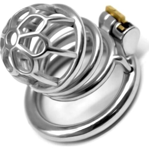 2020 New Style Stainless Steel Hollow Chasity Devices Round Cockrings Super Long Cock Cage Penis Cage Sex Toys for Men G264C