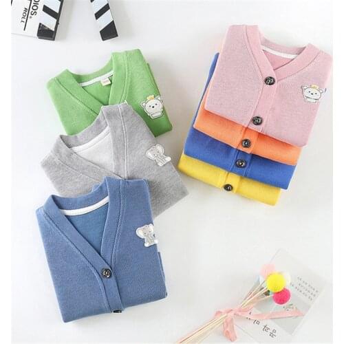 Fashion Baby Coats Sweater Children Cardigan Jackets Tops V-Neck Toddler Kids Outwear Long Sleeve Newborn Infant Clothing 0-3Y