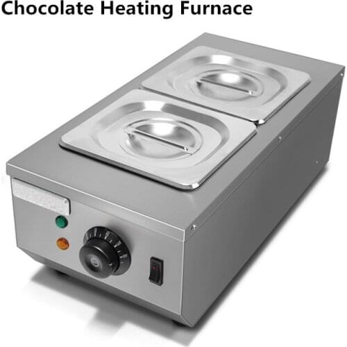 Double pan Professional stainless steel commercial chocolate efficient melting furnace 2Trays chocolate heating oven