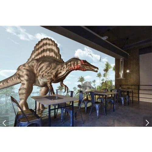 Custom photo wallpaper 3d wall murals wallpaper Dinosaur restaurant background wall paper 3d living room wallpaper decoration