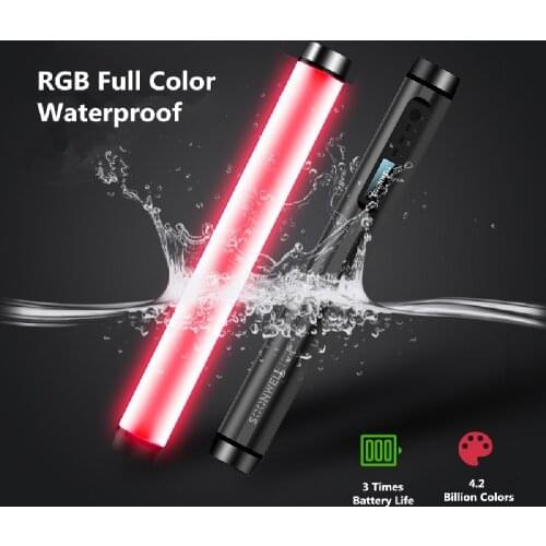 Portable Handheld RGB Light Stick Photographic Lighting LED Light Wand For Party Android Phone APP Control Waterproof Fill Light