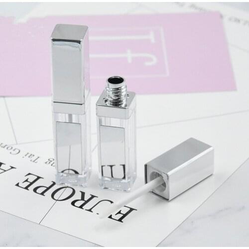 20 x 4ML Silver Cap Clear Lipgloss Tubes Makeup Liquid Matte Lipstick Lip Care Cream Oil Empty Cosmetics Containers Case