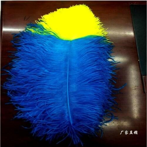 Two-color 50pcs/lot High Quality Fluffy Ostrich Feather 65-70cm/26-28inches Christmas Dancers Wedding Home Diy Plumes Plume