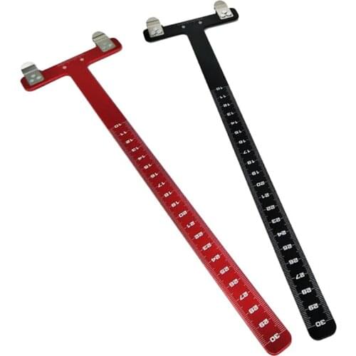Recurve bow T Square Quick Tip On Tieing Arrow Nocking Points Precision Measurements Black Red T Guage Archery Ruler