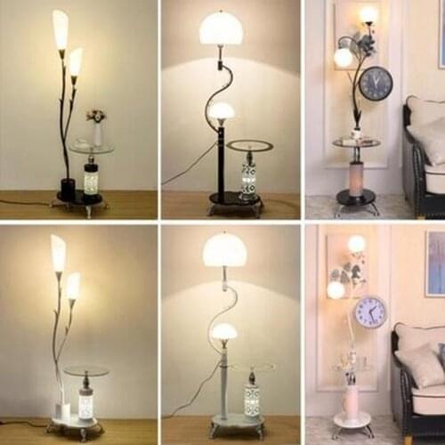 Modern Nordic 2 Lights Floor Lamp Tea Table Standing Light Living Room Bedroom LED Fixtures Creative Bedside Lamp Home Lighting
