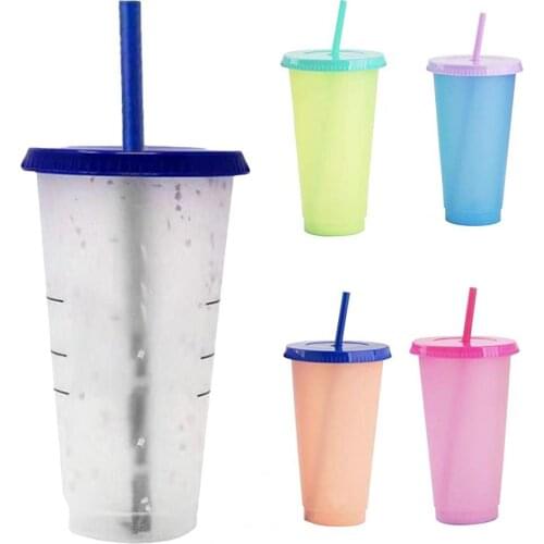 700ml Water Cup Eco-friendly Large Capacity PP Color Changing Drinking Cup for Home