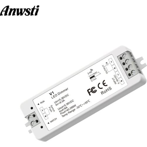 LED Dimmer Switch 12V 24V 36V 5V DC PWM Wireless Constant Voltage Synchronize Dimming Single Color LED Strip Light Dimmer V1