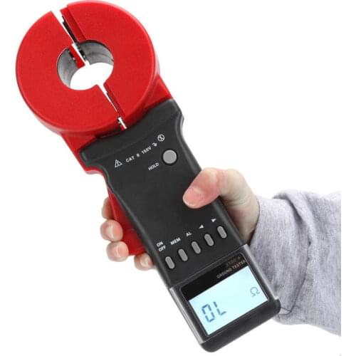 ETCR2100+ 0.01-1200Ω Clamp Meter for Ground Resistance Testing with 99 Groups Data Storage