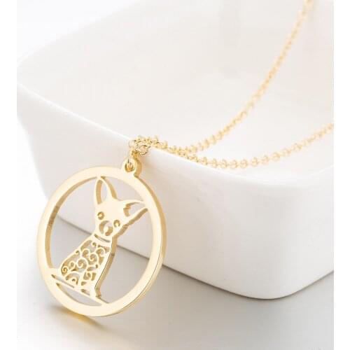 Jewelry on the neck 2020 dog necklaces womens dog pendant stainless steel chains necklace Simple gifts for woman Accessories