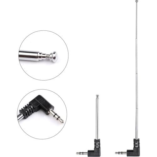 Universal 3.5mm FM Radio Telescopic Antenna Rod For Car Cell Phone 4 Sections Signal Booster