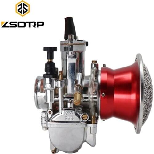 ZSDTRP 28 30 32 34mm PWK 2/4T Motorcycle Carburetor Carb with Power Jet + Wind Cup Racing Motor For 75-250CC Dit Bike Moped CBR