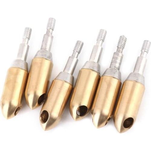 1/2/5Pcs Copper Iron Whistle Arrowhead Broadhead Outdoor Hunting Whistle Arrow Heads Hunting Archery Arrow Head Tools