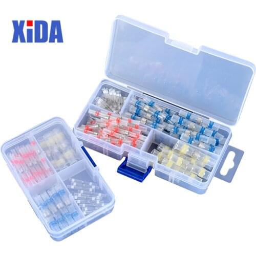 100/50Pcs waterproof seal heat shrink solder wire connector shrinkage Solder Sleeve Heat Shrink Tube kit Wire Splice Connector