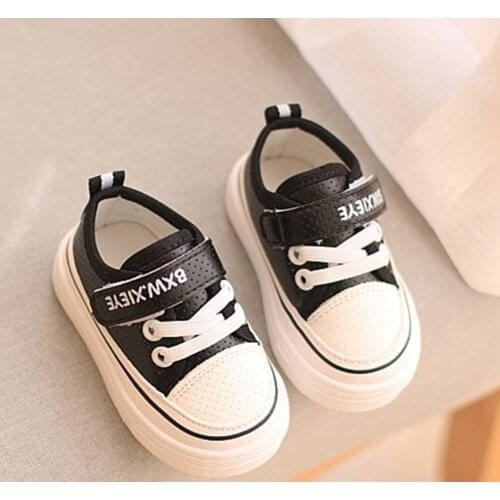 2021 baby toddler shoes baby soft-soled white shoes non-slip functional shoes boys can not drop with small leather fashion shoes