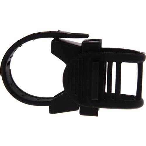 360° Bike Cycling Bicycle LED Flashlight Torch Mount Holder Clamp Rubber Clip