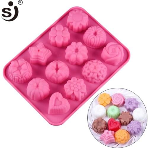 SJ 3D Baby Soap Molds Heart & Rose-Shaped Tray Silicone Mold Recycling Easy to Demolding Soap Maker Handmade Non-Stick For Home
