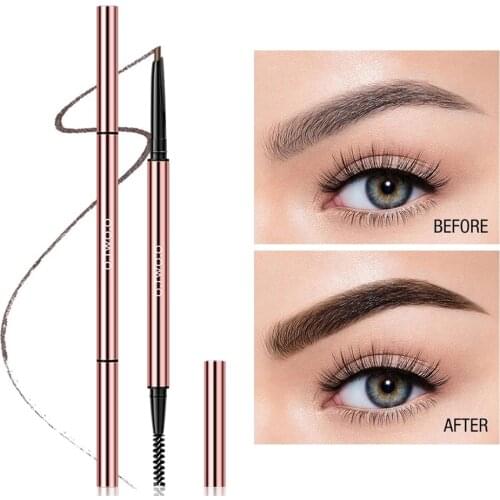 6 Colors Cosmetic Ultra Fine Triangle Eyebrow Pencil Precise Brow Definer Long Lasting Waterproof Blonde Brown Eye Brow Makeup M