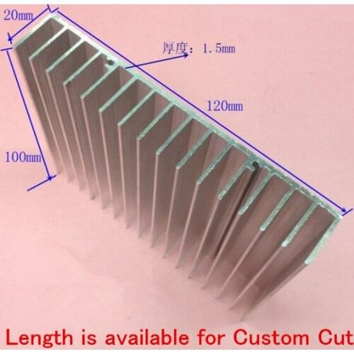 Free Ship 120*120*20MM Cooling block Heatsink Length available for Custom Cut Width 120*high 20*length 120mm aluminum radiator