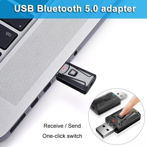 Bluetooth-compatible 5.0 Receiver Transmitter 3 In 1 Mini Stereo AUX USB 3.5mm Audio Wireless Adapter For Car Headphones FC