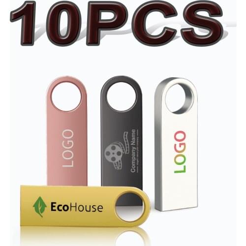 Ceamere C3 USB 2.0 Flash Pen Drives 10PCS 2GB 4GB 32GB 8GB 16GB 64GB 128GB Pendrive Custom Logo Metal USB Pen Drive