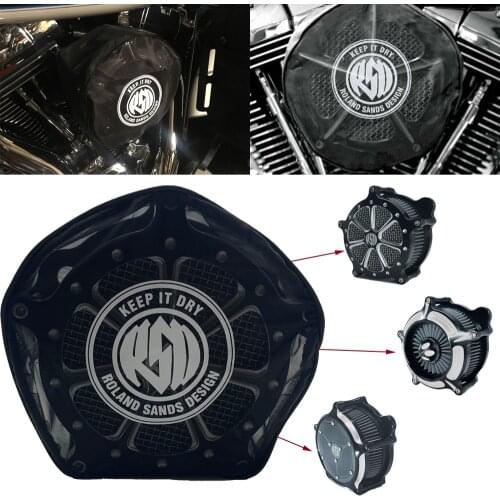 RSD Black Waterproof Rain Sock For Harley Touring Sportster 1200 Softail Dyna Road King Electra Glide For Air Filter Cleaner Kit