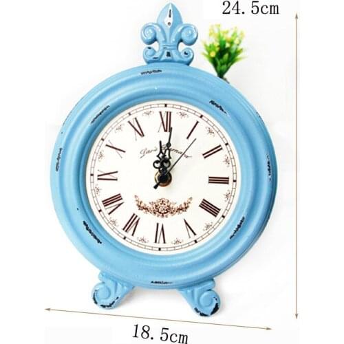 Wooden Desk Clock Retro Nostalgic Simple Table Clock Hanging Art Home Wall Ornament A1