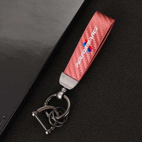 For bmw e90 e60 f30 f31 car Accessories High-Grade Leather Car KeyChain 360 Degree Rotating Horseshoe Buckle Jewelry Key Rings