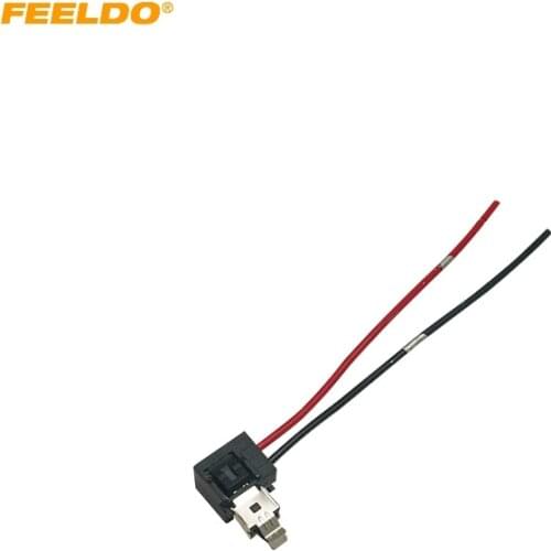 FEELDO 2Pcs Car Halogen Bulb H1 Headlight Plug Adapter With Wire Auto H1 Bulb Socket Lamp Connector Holder #MX5954