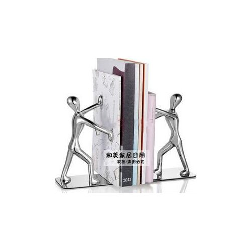 Arts crafts Creative Creative Bookends gift book humanoid European stainless steel metal Kung Fu book shelf ornaments