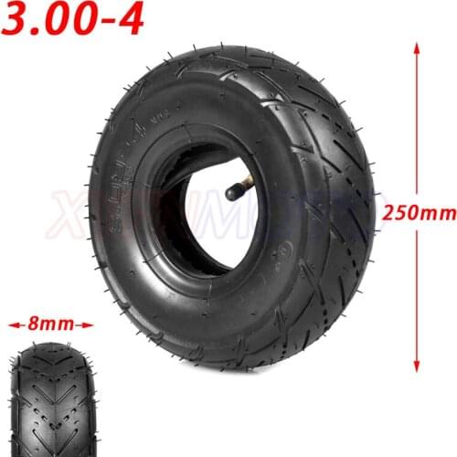 3.00-4 Tire Wear-resistant Inner Outer Tyre for Electric Scooter Mini Motorcycle Go Kart 10 Inch 260x85 Replacement Road Tire