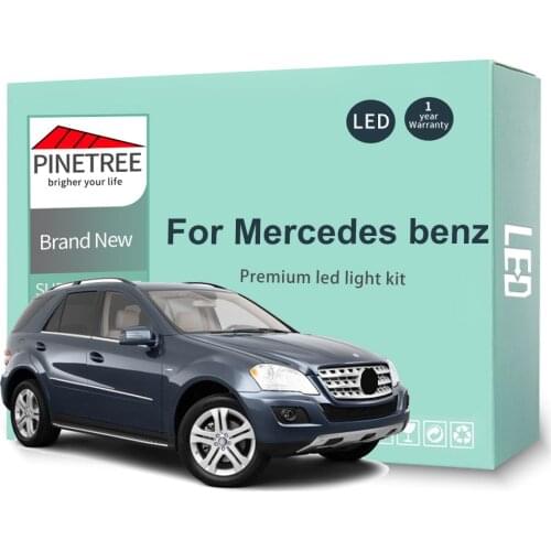 Led Interior Light Kit For Mercedes benz C E S M ML GL class W203 W204 W210 W211 W212 W220 W221 W163 W164 X164 LED Bulbs Canbus