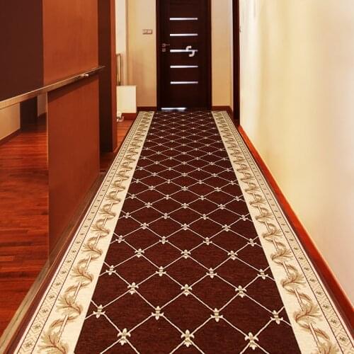 Europe Corridor Hallway Carpets Hotel Long Aisle Rug Home Decorative Entrance/Doormat Anti-Slip Stair Carpet Wedding Party Rugs