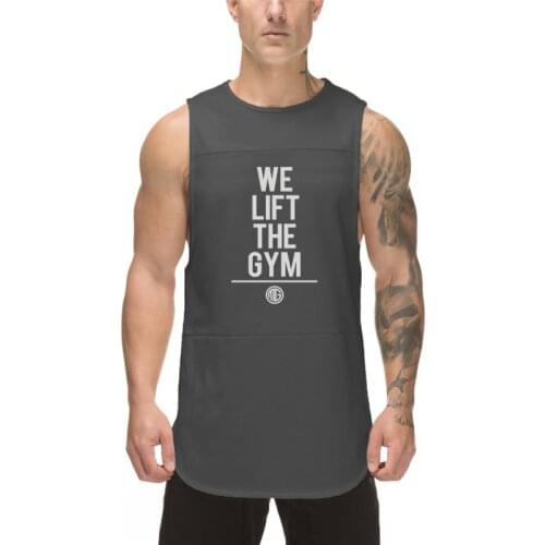 Gym Tank Tops Sleeveless Shirt Men Bodybuilding Fitness Workout Mesh Printed Singlet Stringer Summer Casual Vest Plus size